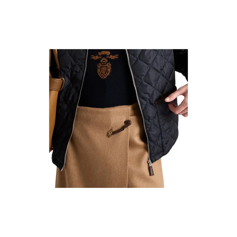 PRADA FW24 Casual Long Skirts Women's Camel-4