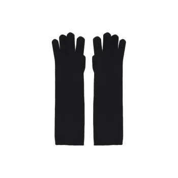 MaxMara Cashmere Knit Gloves Women's Black