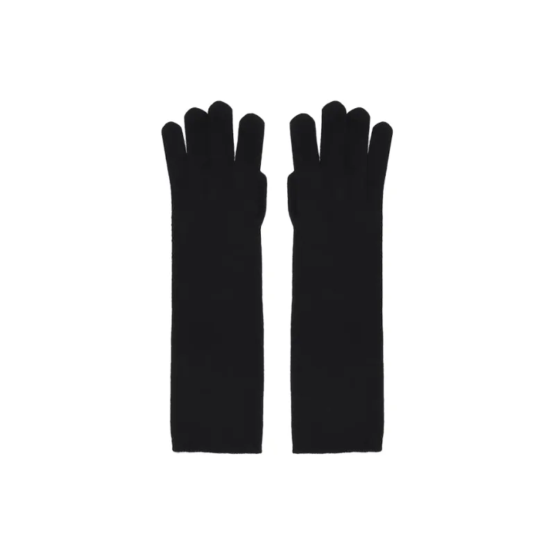 MaxMara Cashmere Knit Gloves Women's Black-0