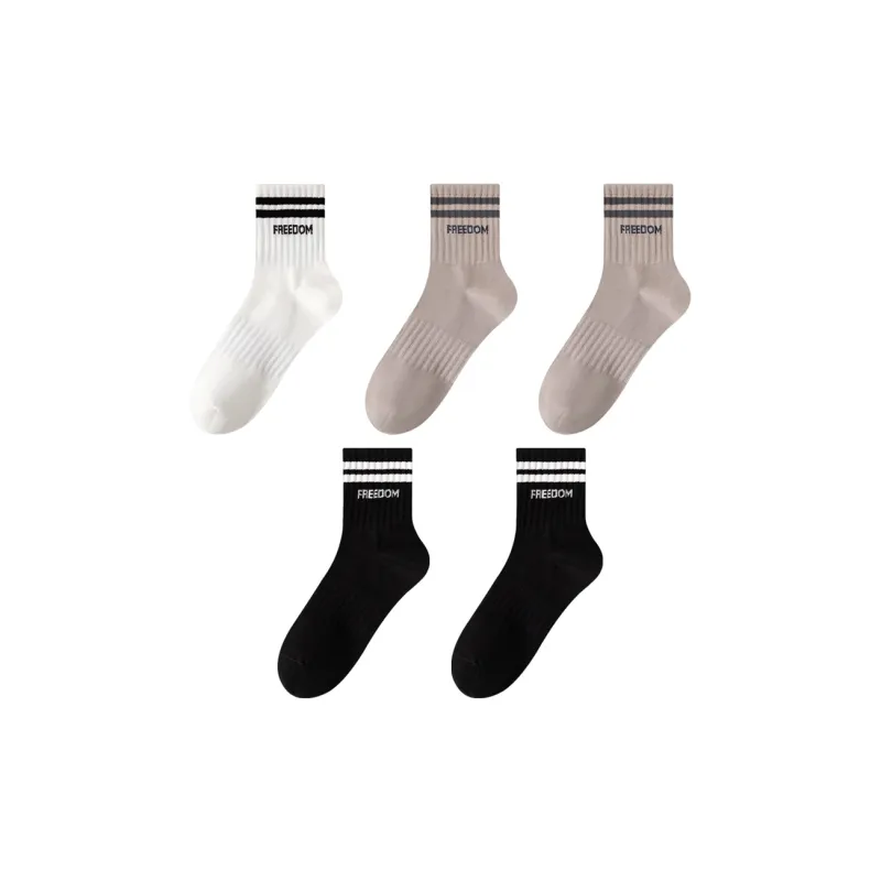 MIIOW Trend Party Series Mid Calf Socks Unisex 5 Pack-5