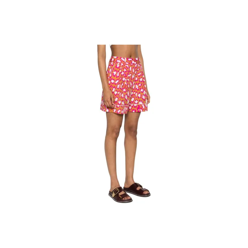 DVF Diane Von Furstenberg Balbino Leopard print Tailored Shorts-3