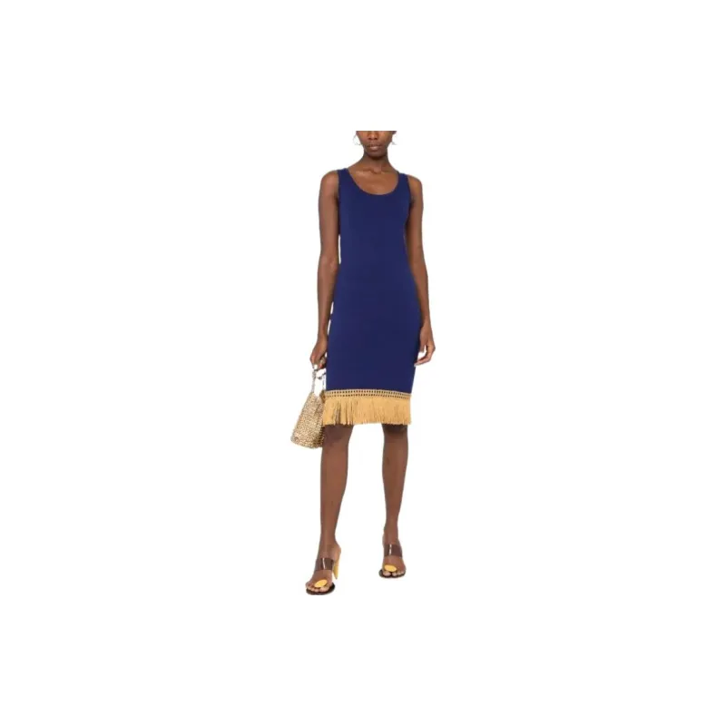 MOSCHINO Sleeveless Dresses Women's Blue-1