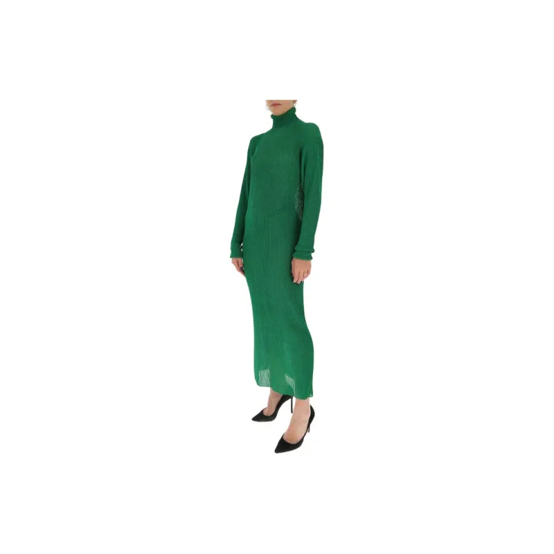 Balenciaga Long-Sleeved Dresses Women's Green-1