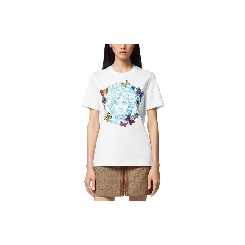 VERSACE Butterflies Medusa Crystal-embellished T-Shirt-1