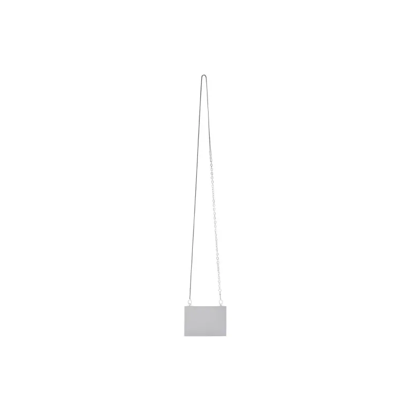 Alexander Wang Metal Clutch Crossbody Bag Shoulder Bag Necklace Pouch Women's Silver-3