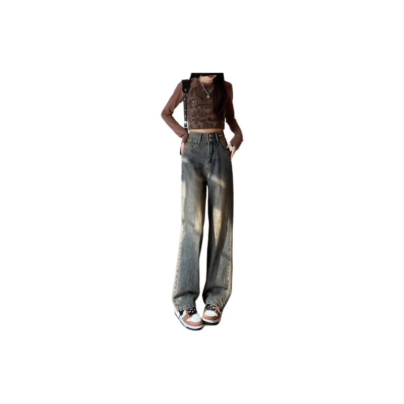 YINLEI Jeans Women's Concrete Gray-1