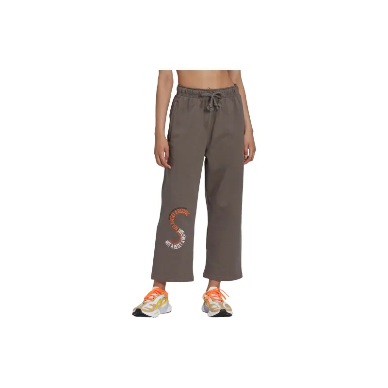 Adidas CR SWP Knitted Sports Pants Women's Brown Gray-2