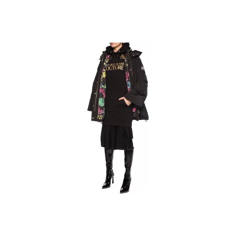 VERSACE JEANS Long Sleeved Dresses Women's Black-3