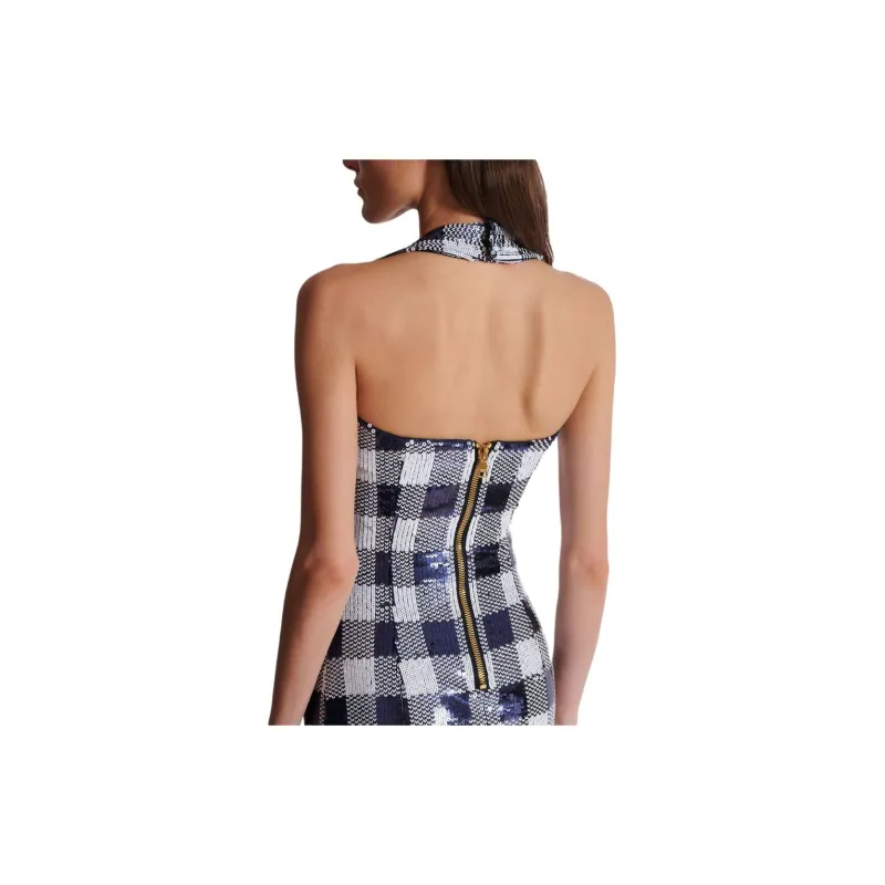 BALMAIN Sequin-embellished Mini Dress-4