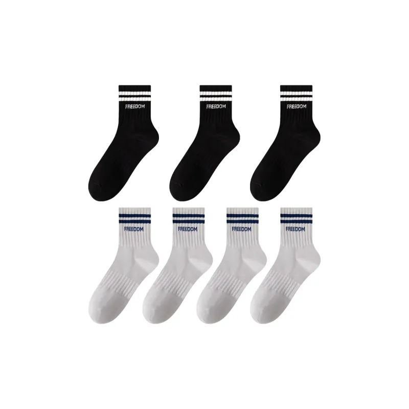 MIIOW Trend Party Series Mid Calf Socks Unisex 7 Pack-9