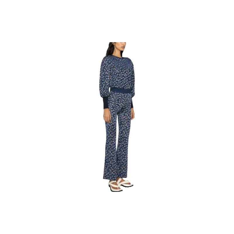 Paco Rabanne Casual Pants Women's Marine Blue-3