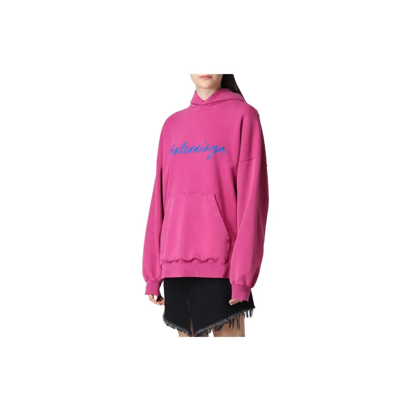 Balenciaga Sweatshirts Women's Rose Red-4