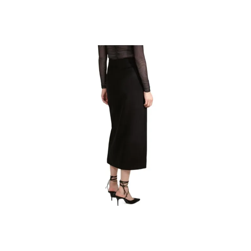 Self portrait Casual Long Skirts Women's Black-2