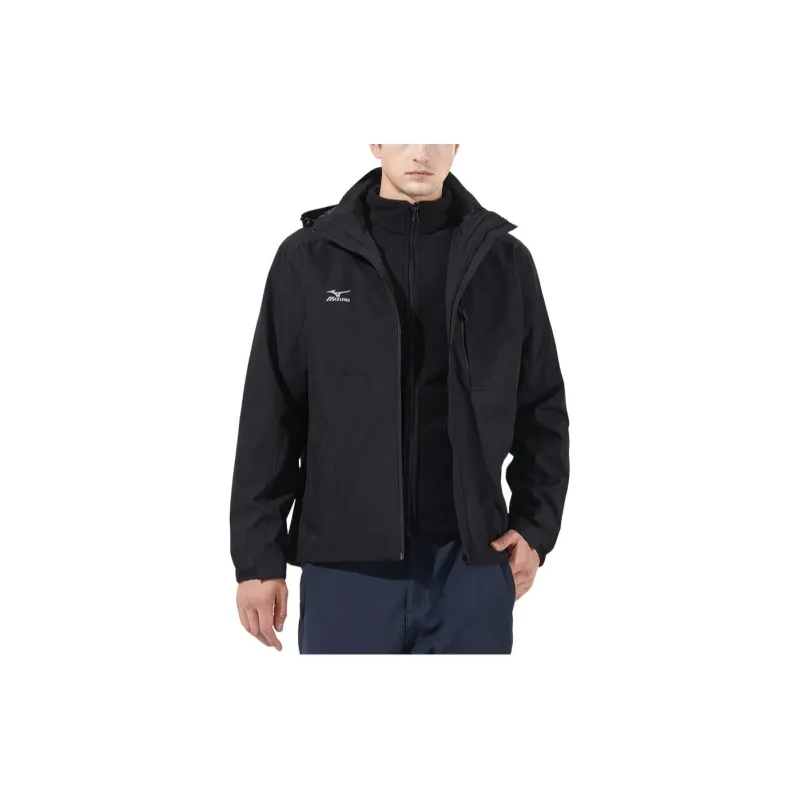 Mizuno Water-Resistant Windproof Breathable Warm Water-Repellent Cold-Resistant Rainproof Windbreaker Jacket Men's-2