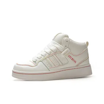 STUR YSN High Top Skateboard Shoes Unisex White Rainbow