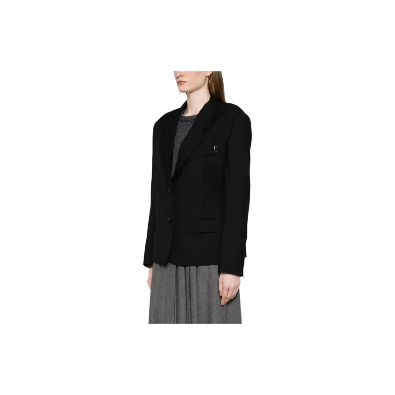 LOW CLASSIC Logo-plaque Single-breasted Blazer-3