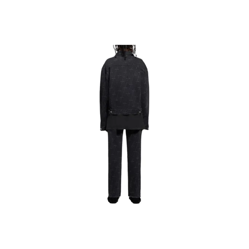 Balenciaga Denim Jacket Fall Women's Black-3