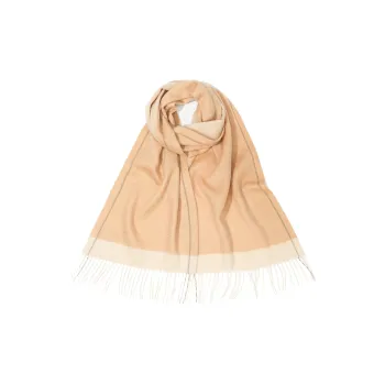 Shanghai Story 100% Cashmere Knit Scarves Women's Camel White Gift Box Set