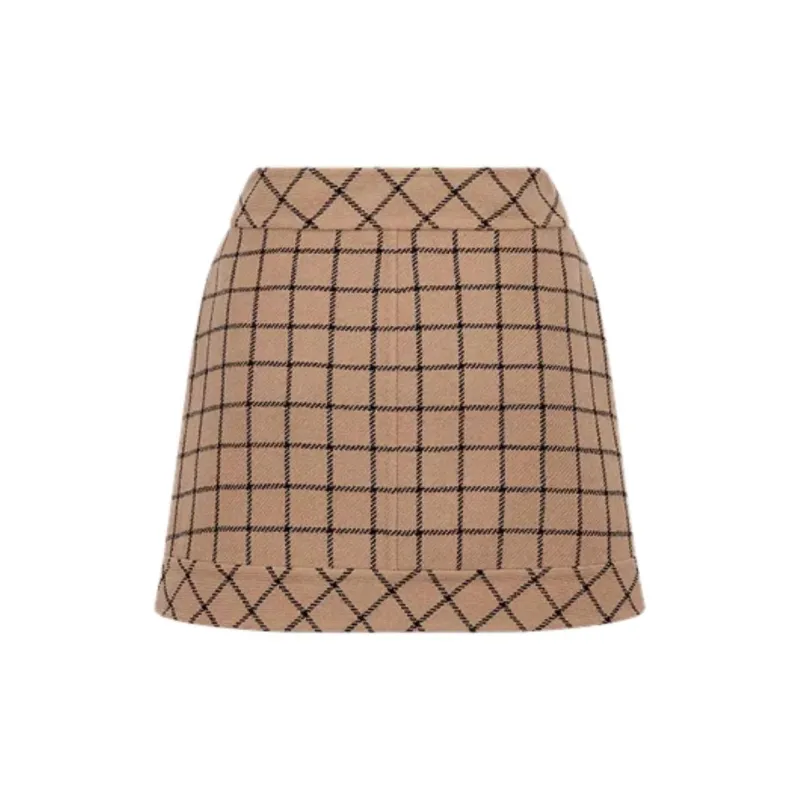 DIOR Casual Short Skirts Women's Brown-1