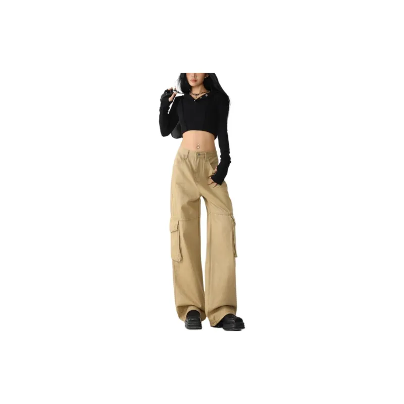 YINLEI Jeans Women's Khaki-1