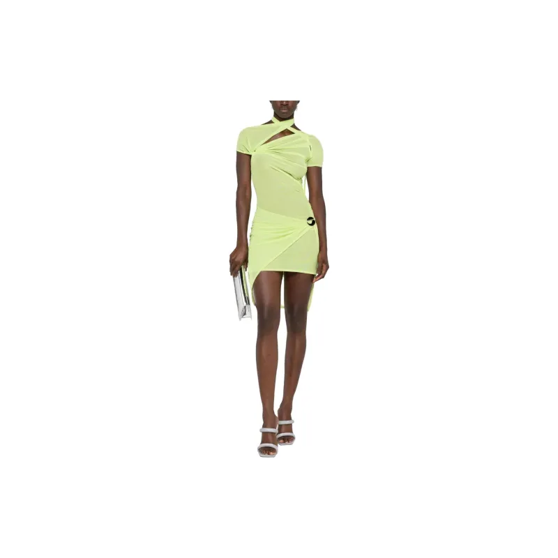 COPERNI Asymmetric Drape Mesh Dress-1