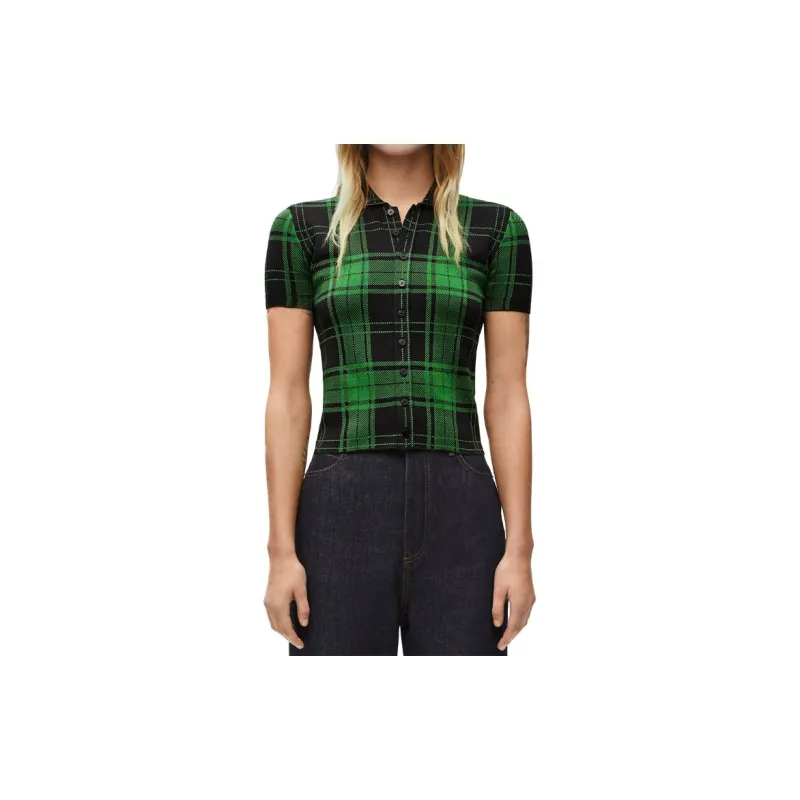 LOEWE Checked Polo Shirt-2