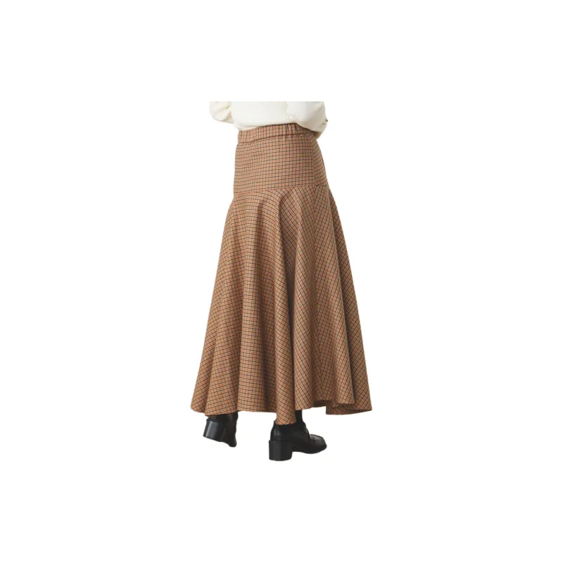 Beams Casual Long Skirts Women's Beige-3