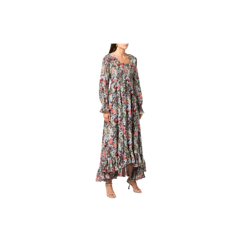 Cinq A Sept Leigh Floral print Ruffle Maxi Dress-3