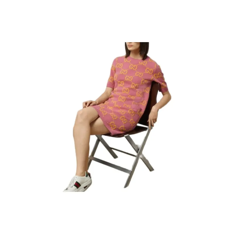GUCCI GG pattern Wool Dress-2
