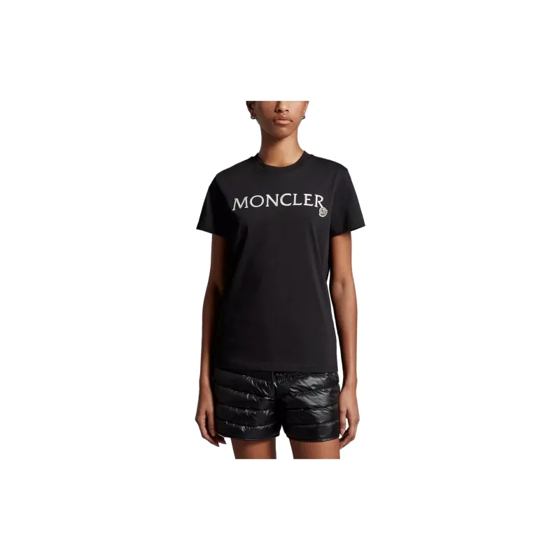 Moncler Logo Embroidered Crewneck T Shirt-1