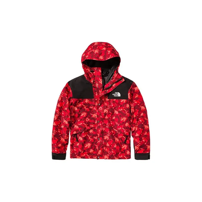 THE NORTH FACE Waterproof And Windproof Windbreaker Jacket Unisex Red Shopping Bag-1