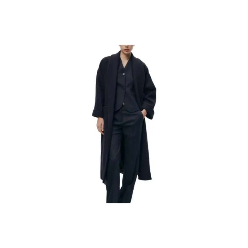 ZARA Coats Women's Blue-2