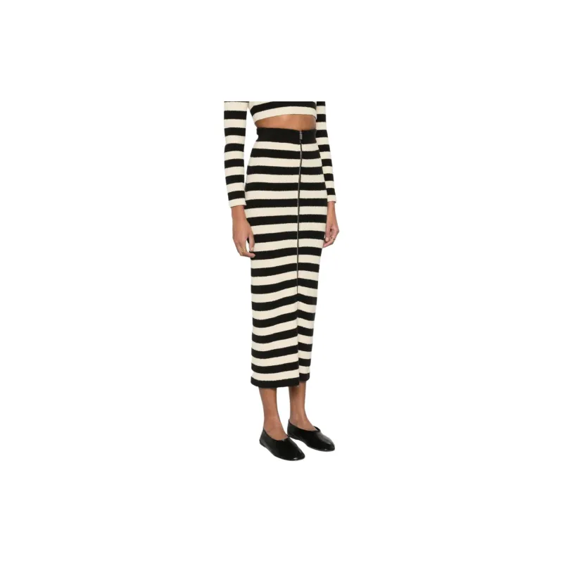 NANUSHKA Nima Striped Terry-cloth Skirt-3