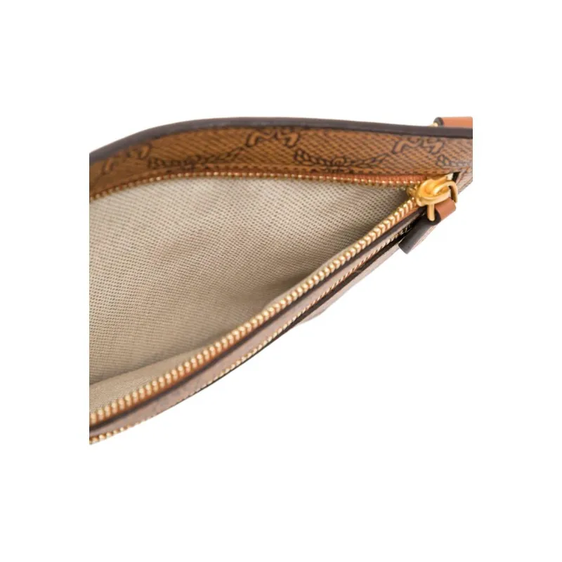 MCM Canvas With Leather Trim Canvas Bag, Clutch, Shoulder Bag, Crossbody Bag Trumpets Men's Cognac-3