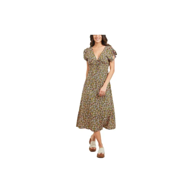 BILLABONG Short-Sleeved Dresses Women's Brown-1