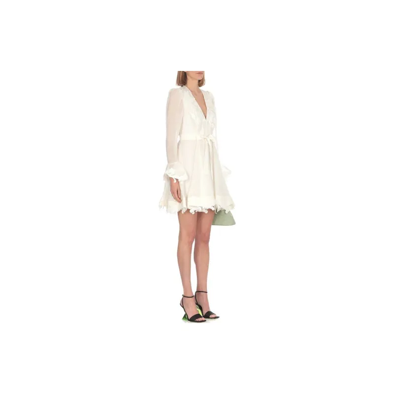Zimmermann Long Sleeved Dresses Women's White-2