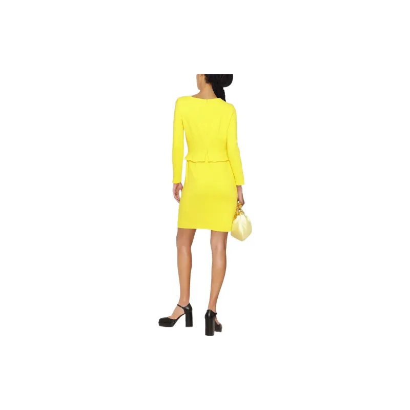 MOSCHINO Long-Sleeved Dresses Women's Yellow-3