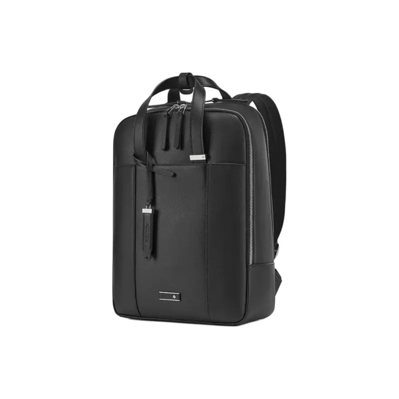 SAMSONITE Cow Leather Backpack Women's Black-1