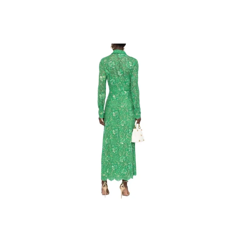 Valentino Long-Sleeved Dresses Women's Green-2