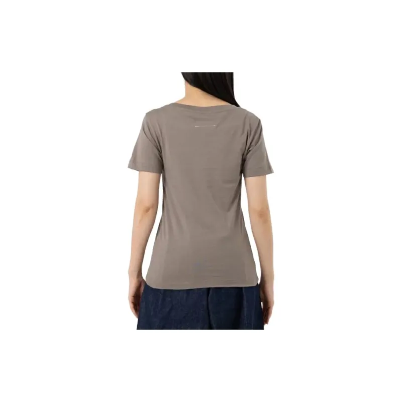 MM6 Maison Margiela T Shirt Women's Milk Tea-2