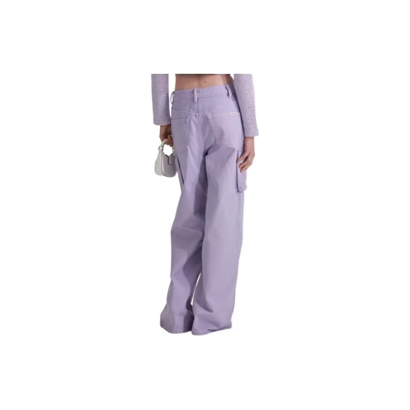 Self-portrait Wide-leg Cargo Jeans-2
