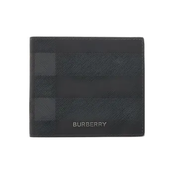 Burberry Cotton Card Holder, Wallet, Zero Money Clip Men's Gray