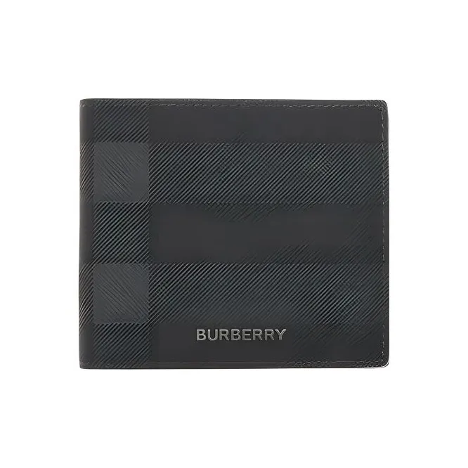 Burberry Cotton Card Holder, Wallet, Zero Money Clip Men's Gray-0
