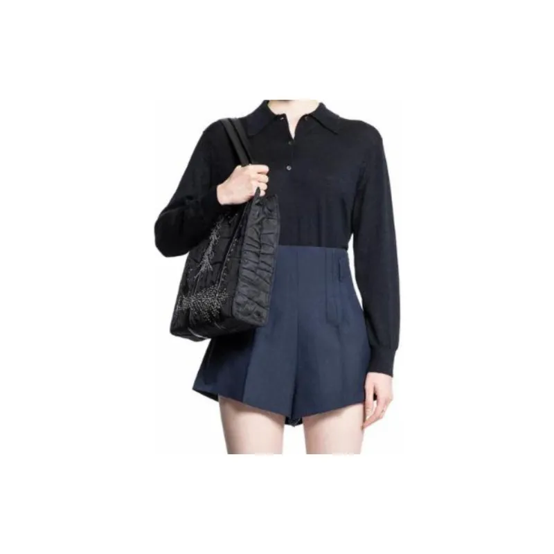 PRADA High Waist Flared Shorts-4