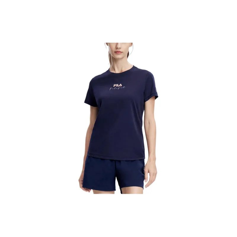 FILA Set in Sleeve T Shirt Women's Royal Blue-3