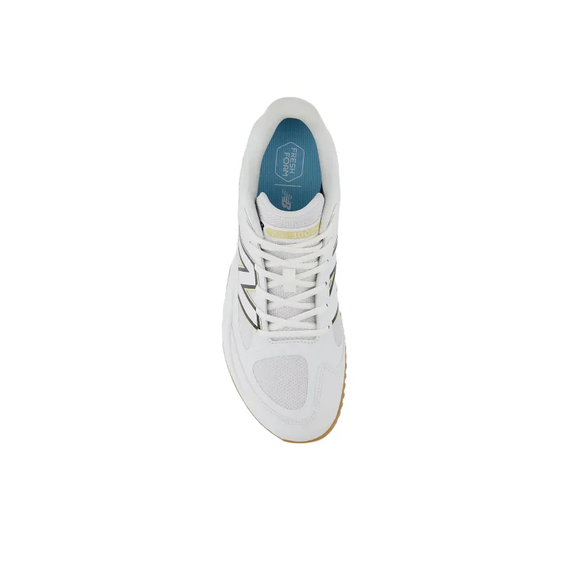 New Balance Fresh Foam 3000v7 Turf Trainer White Black Yellow Gum-2