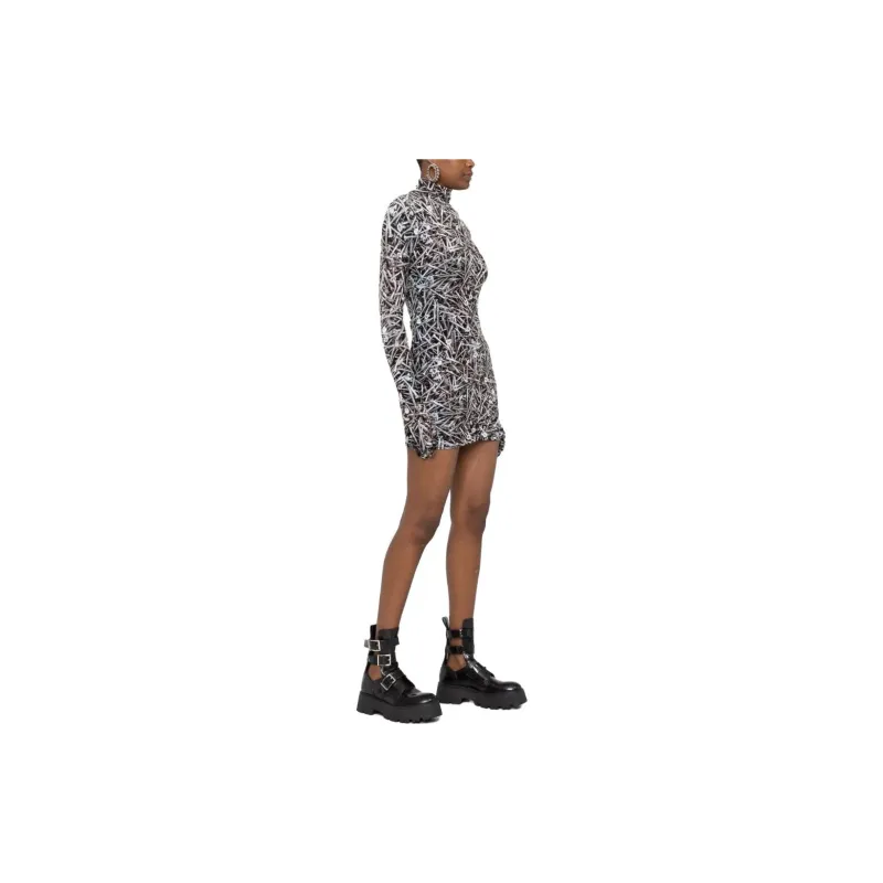 Vetements Long-Sleeved Dresses Women's Black-3