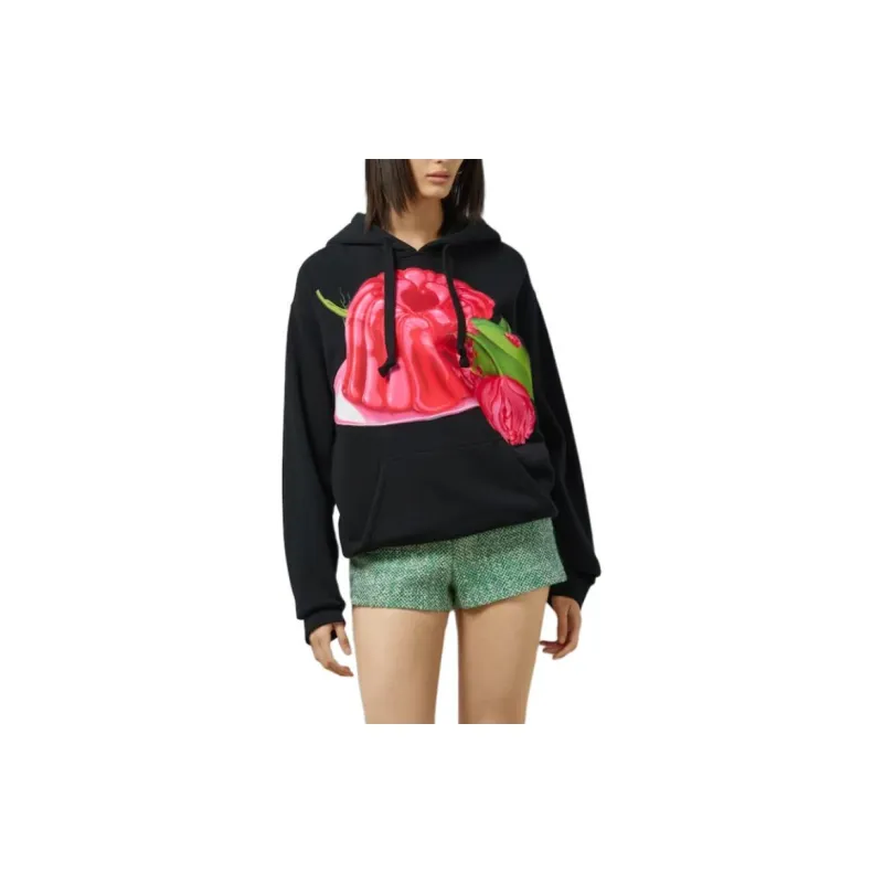 GUCCI Cotton Jersey Printed Sweatshirt Black-1