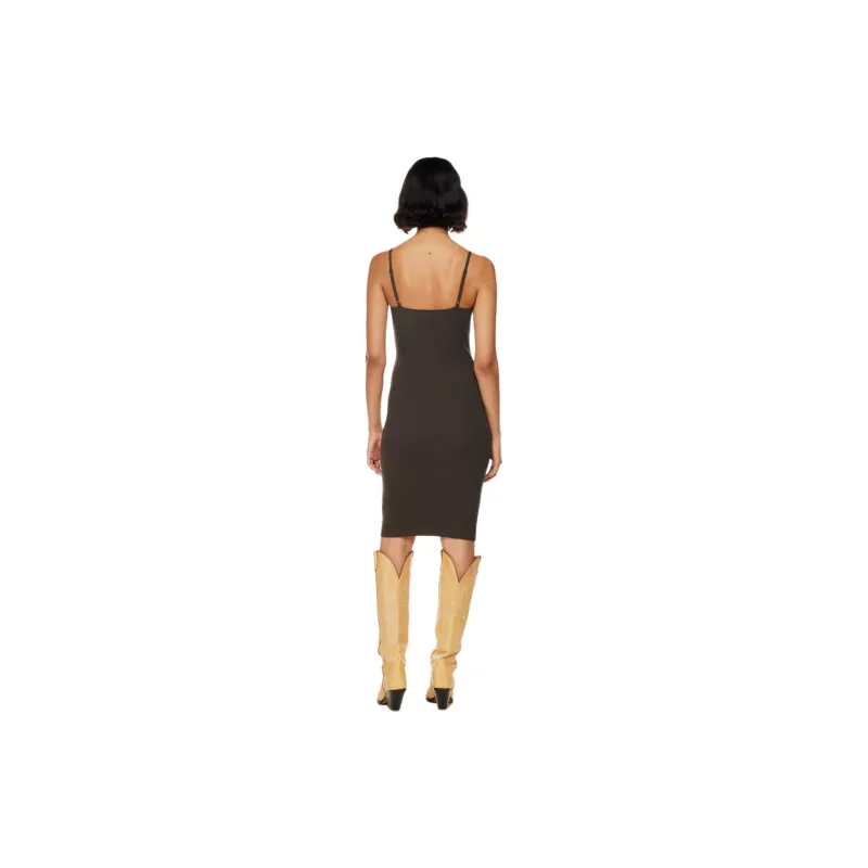 ARITZIA Wilfred Cusack Dress Slip Dresses Women's Rich Mocha Brown/Deep Mocha Brown-3