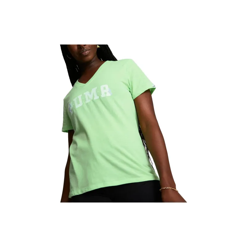 PUMA Varsity Bloom T-Shirts Women's Green-1